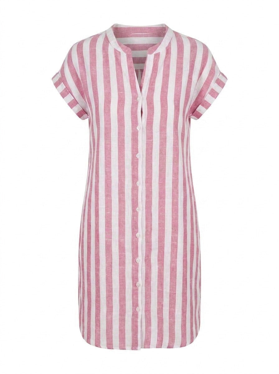 Noémie | Vestido camisero elegante a rayas