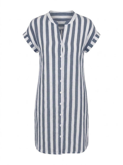 Noémie | Vestido camisero elegante a rayas