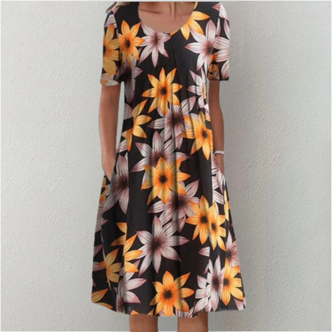 Hailey | Elegante y casual vestido floral con bolsillos