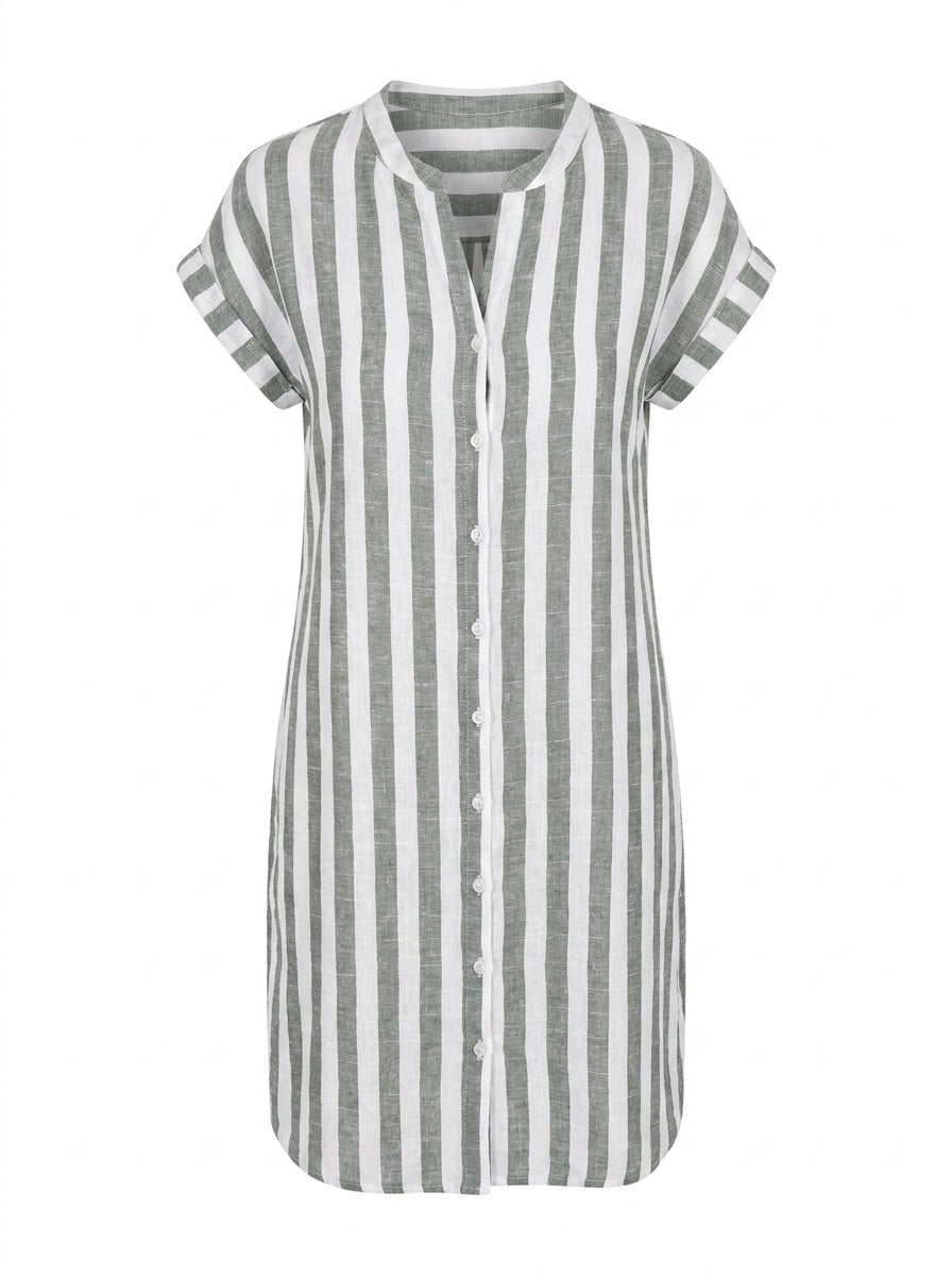 Noémie | Vestido camisero elegante a rayas