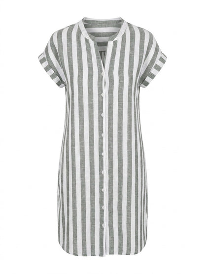 Noémie | Vestido camisero elegante a rayas