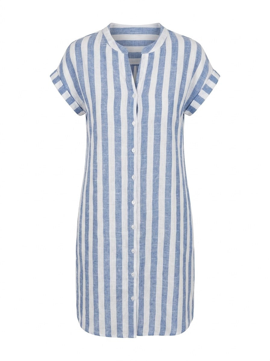 Noémie | Vestido camisero elegante a rayas