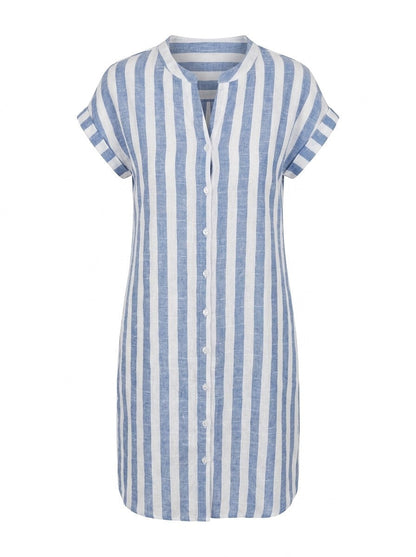 Noémie | Vestido camisero elegante a rayas