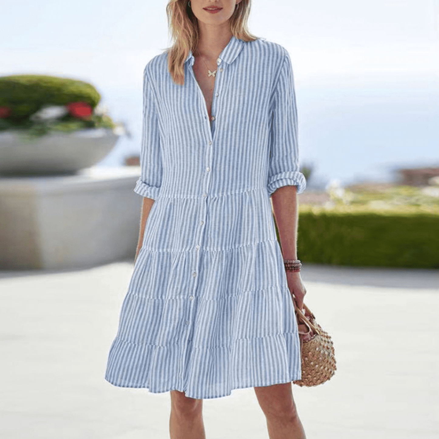Lolita | Vestido de rayas ligero de estilo costera